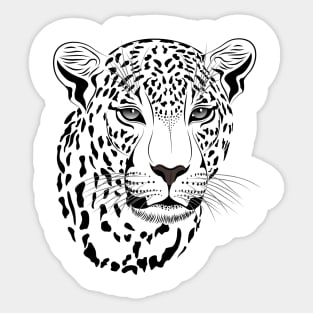 Funny T-Shirt Leopard Face Sticker